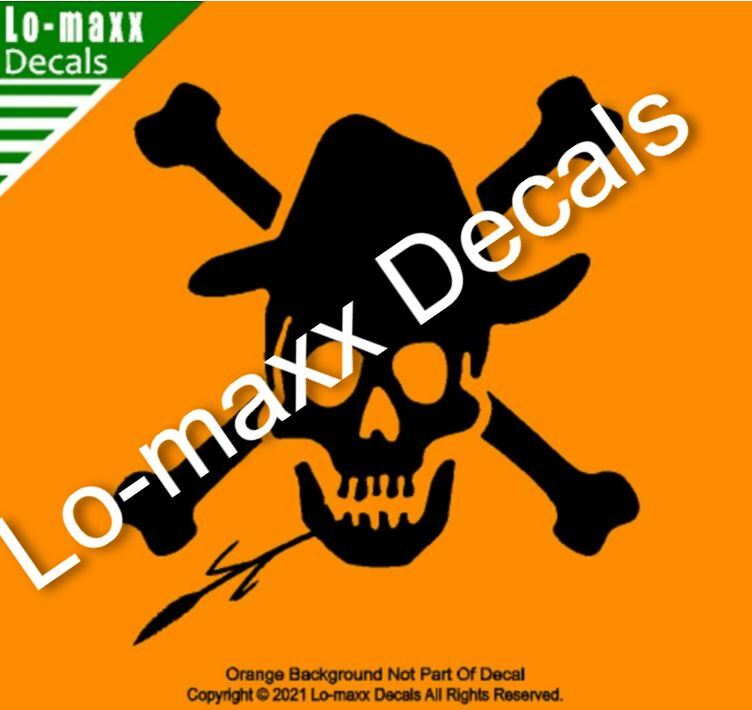 Country Boy Hillbilly Farmer Skull And Crossbones Original Die Cut Vinyl Decal