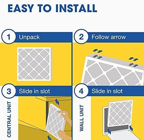 Air Filter, 6 Count, ACTUAL SIZE 19.75 x 19.75 x 0.75, HVAC, Air Conditioning…