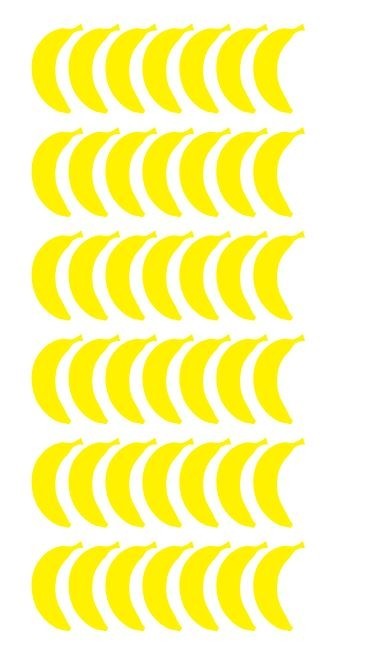 Banana Stickers Sticker 1-1/4" DC36-025 Light Yellow