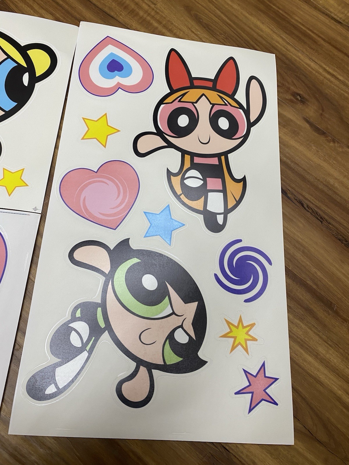 Vintage The Powerpuff Girls Jumbo Huge STICK UPS BY PRISS PRINTS Stickers USA