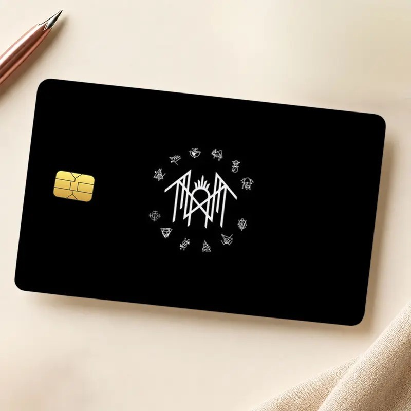 Sleep Token Dark Silhouette Ritual Card Skin – Protective Card Sticker for Fans