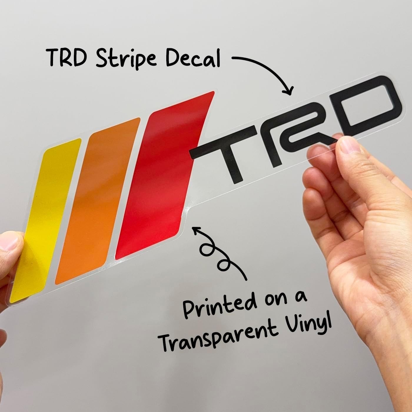 Removable TRD Decal Graphic Sticker 10inch X 3inch Tricolor Retro Vinyl Decal…