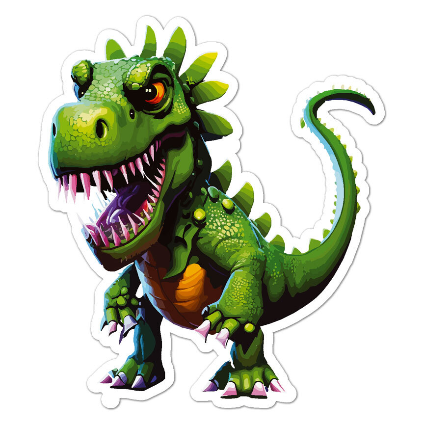 T-Rex Dinosaur, Vinyl Decal Sticker, Indoor Outdoor, 3 Sizes, #9253