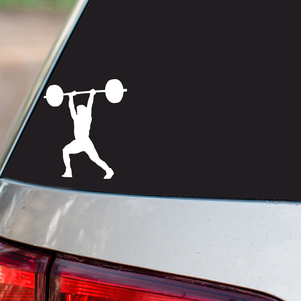 Weight Lifting sticker Gym Sticker S1 Regular & Chrome Mirror Vinyl Colors