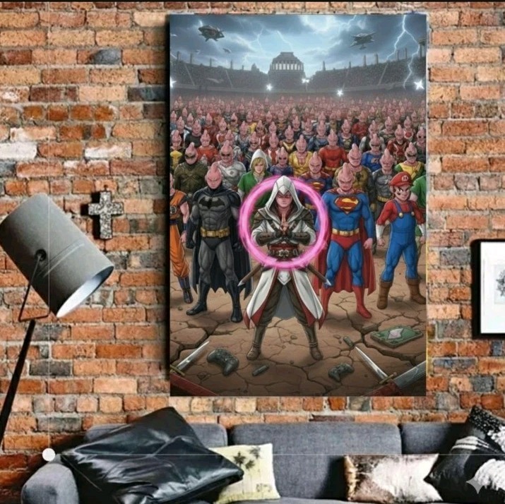 Cotton Canvas Pop Culture Poster Collection Majin Bu Multiverse Cloning Hero Fan