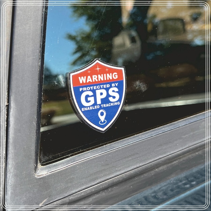 14 PACK GPS Tracking Warning OUTSIDE MOUNT Theft Deterrent Stickers High Quality