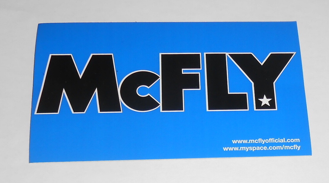 McFly Sticker Original Promo (rectangle) 6×3.5 English Pop Tom Fletcher