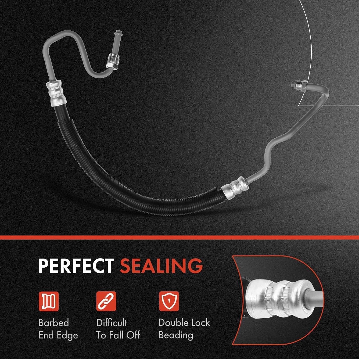 Power Steering Pressure Hose Line Assembly Compatible with GMC, Chevrolet, Cadil
