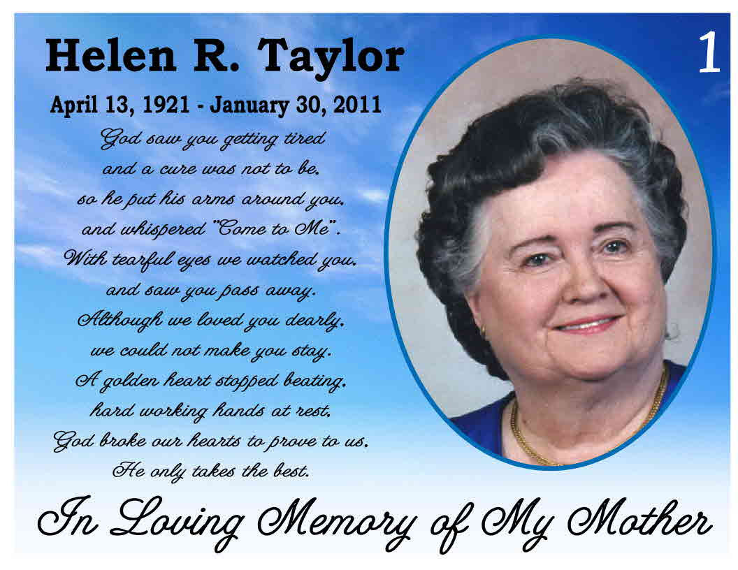 IN MEMORY OF MOTHER DAD SISTER WIFE HUSBAND BROTHER FUNERAL MEMORIAL MAGNET