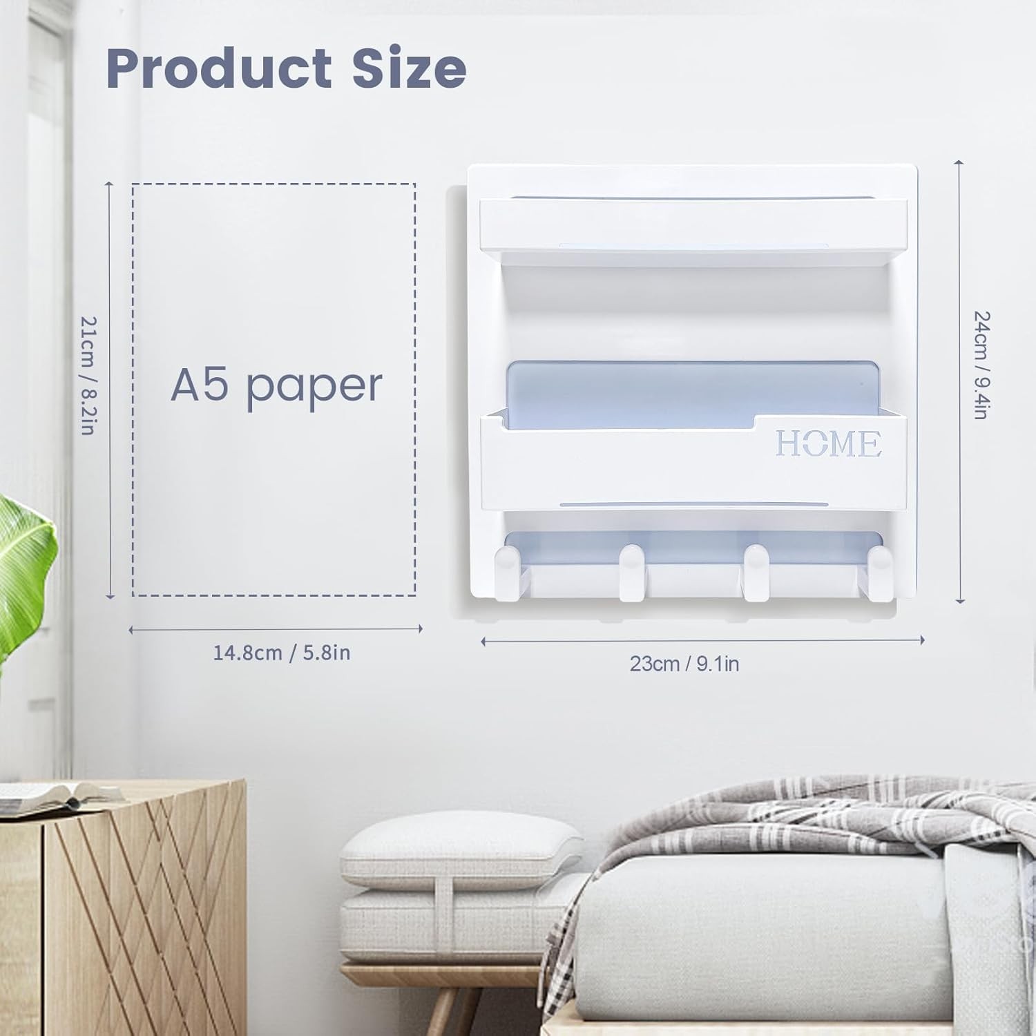 Bedside Shelf Accessories Organizer Wall Mount Self Stick On Cute Room Decor