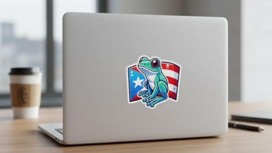 Puerto Rico Coqui Frog Vinyl Sticker Decal – 4 Inches – Waterproof & Durable – 1
