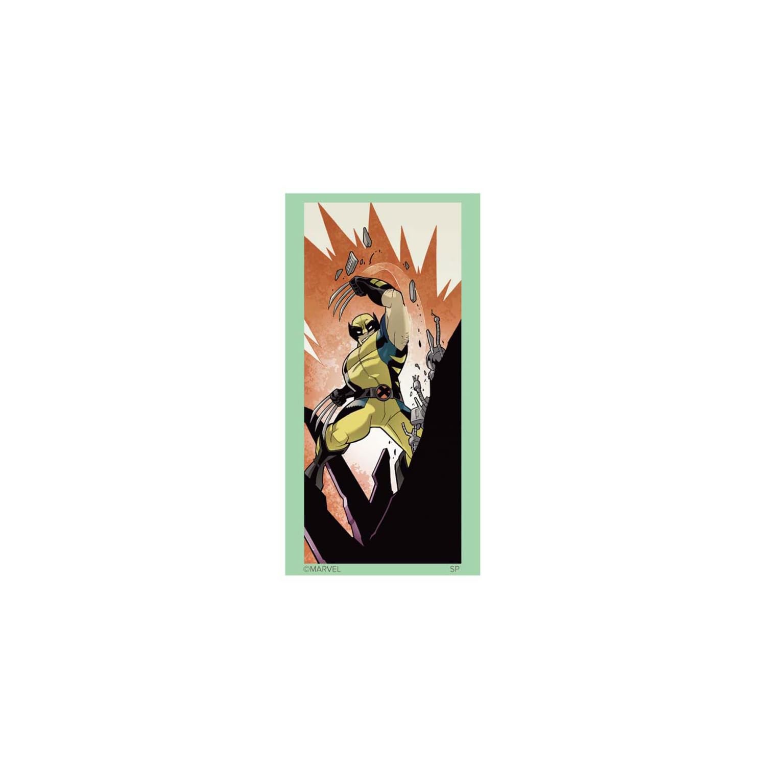 Small Planet Marvel character sticker Wolverine Green