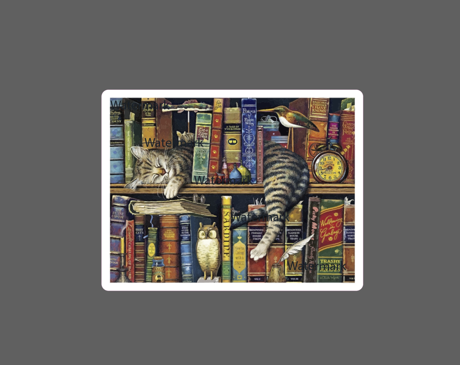 Cat Sleeping Sticker Library Books NEW – Buy Any 4 For $1.75 EACH Storewide!