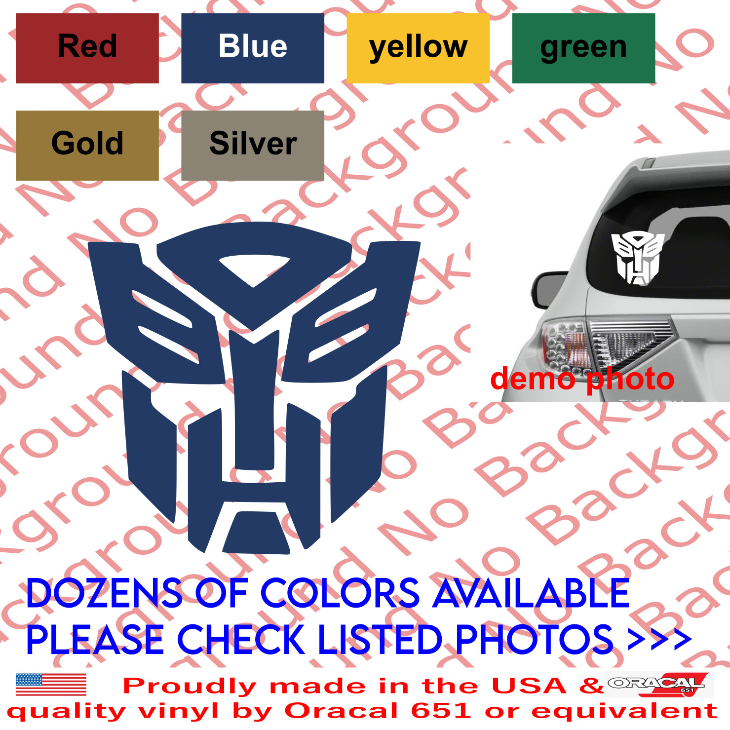 TRANSFORMER Autobot Phone/Car/Window/laptop Vinyl Decal DIE CUT CM001