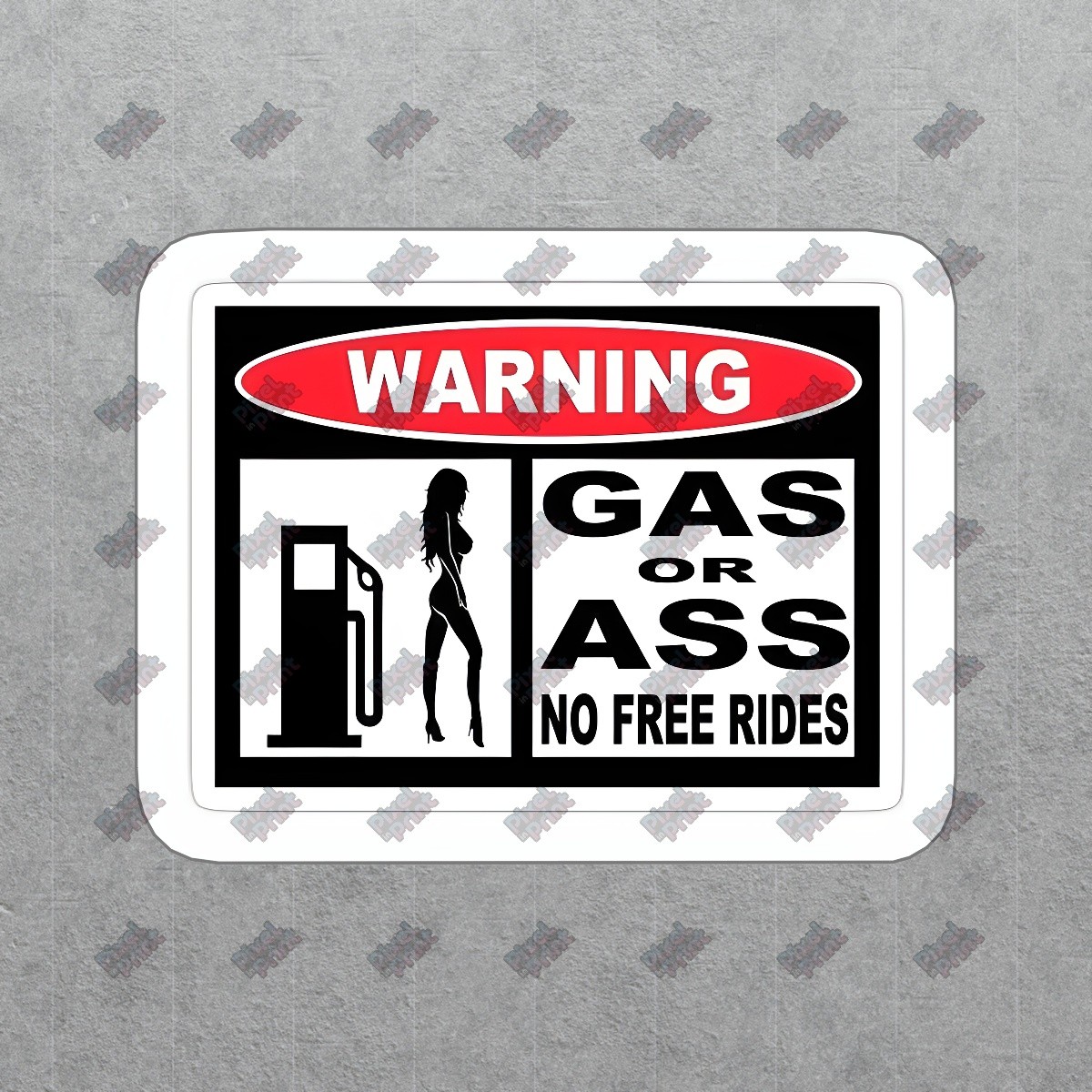 Funny Warning Gas or Ass Vinyl Sticker Decal Humorous Car, Laptop & #567306