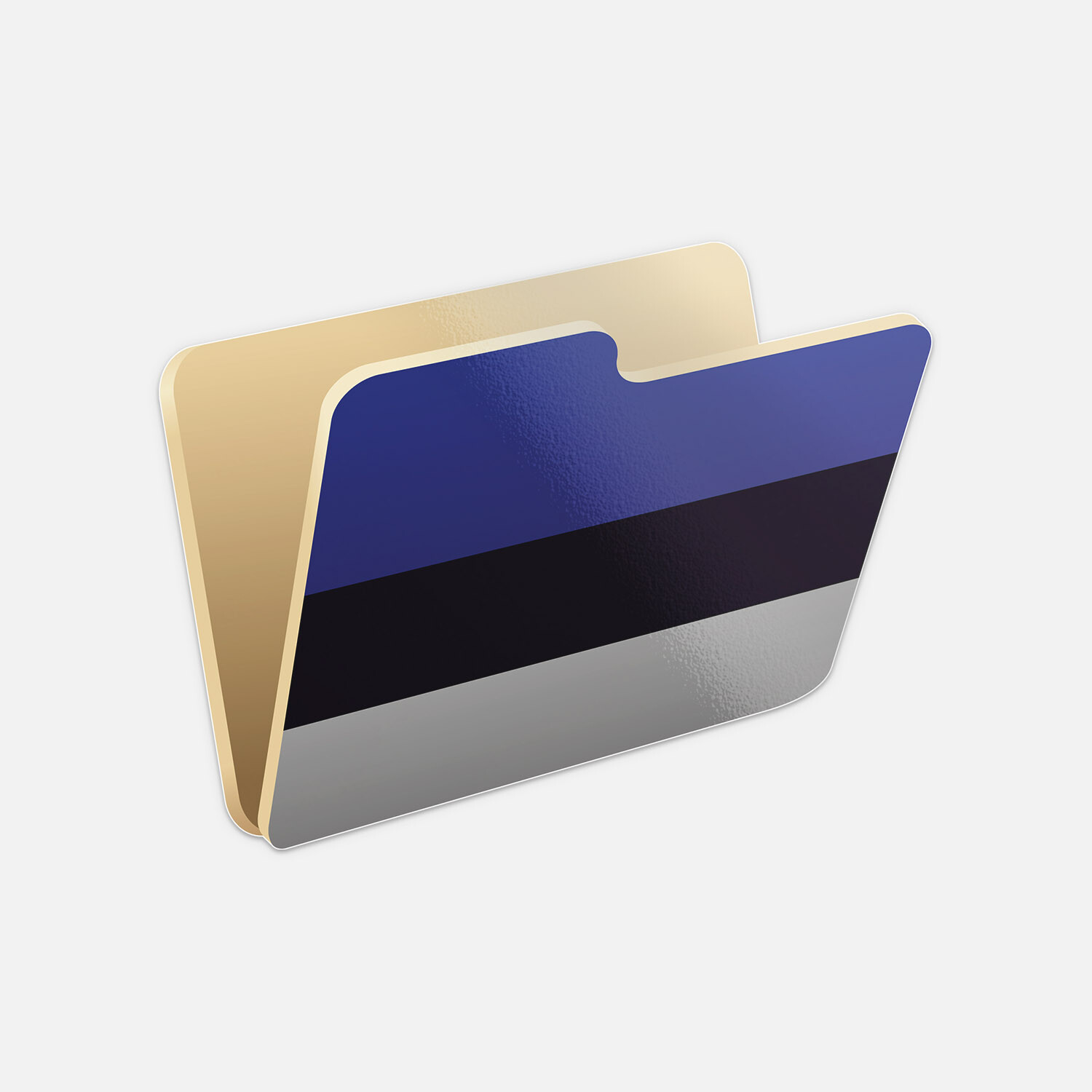 Estonia Folder Flag Icon Vinyl Sticker Decal
