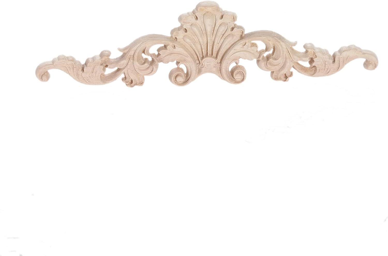 MUXSAM Wood Carved Onlays Appliques, Clear Carving 20x5cm/7.9"x2", 1-Pack