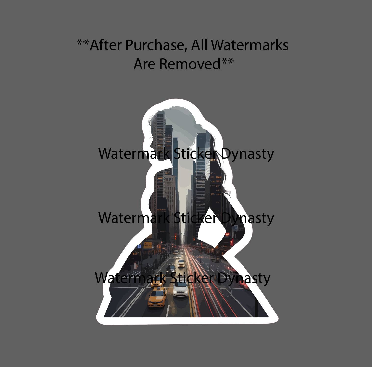 City Girl Sticker Waterproof Decal Traffic Cars Lady Work Life Travel Gift NEW