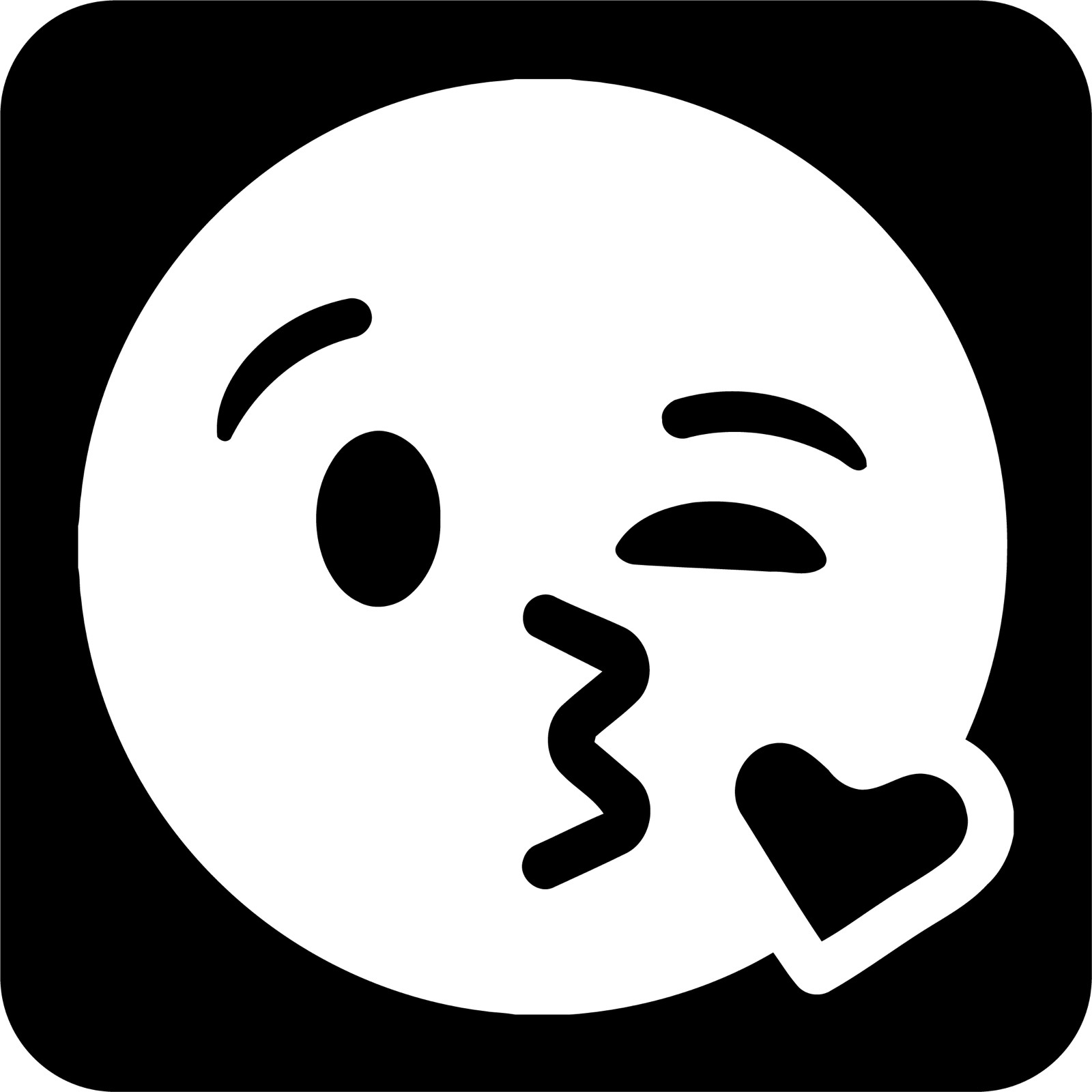 Blowing Kiss Emoji multicolor die cut decal 3×3 Made in USA 6+yr indoor/outdoor
