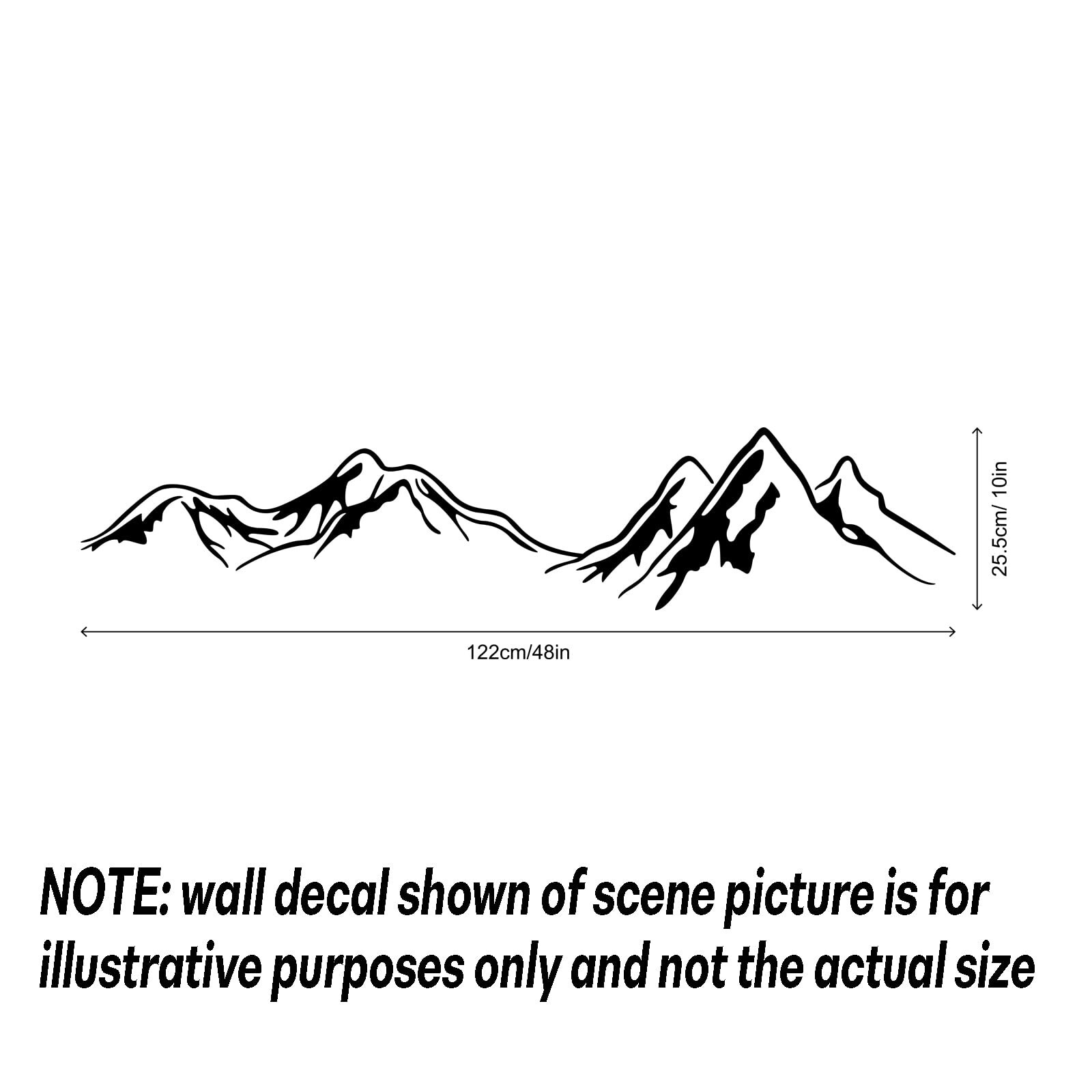 Big Mountains Wall Stickers Family Landscapes Wall Decals Beautiful Art Mural…