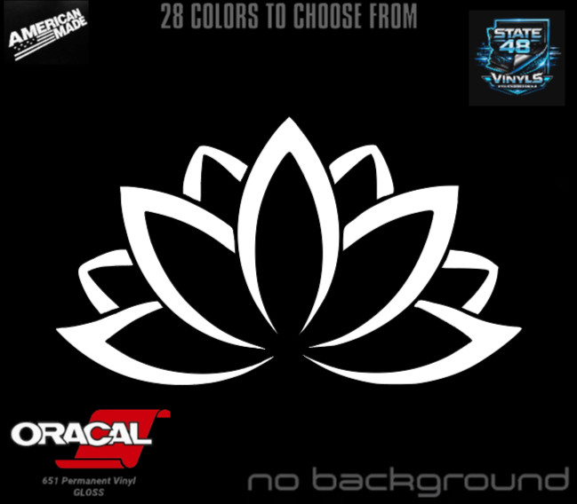 Lotus Flower Sticker Vinyl Decal – Namaste Yoga Plant Car Window Wall Decor Art