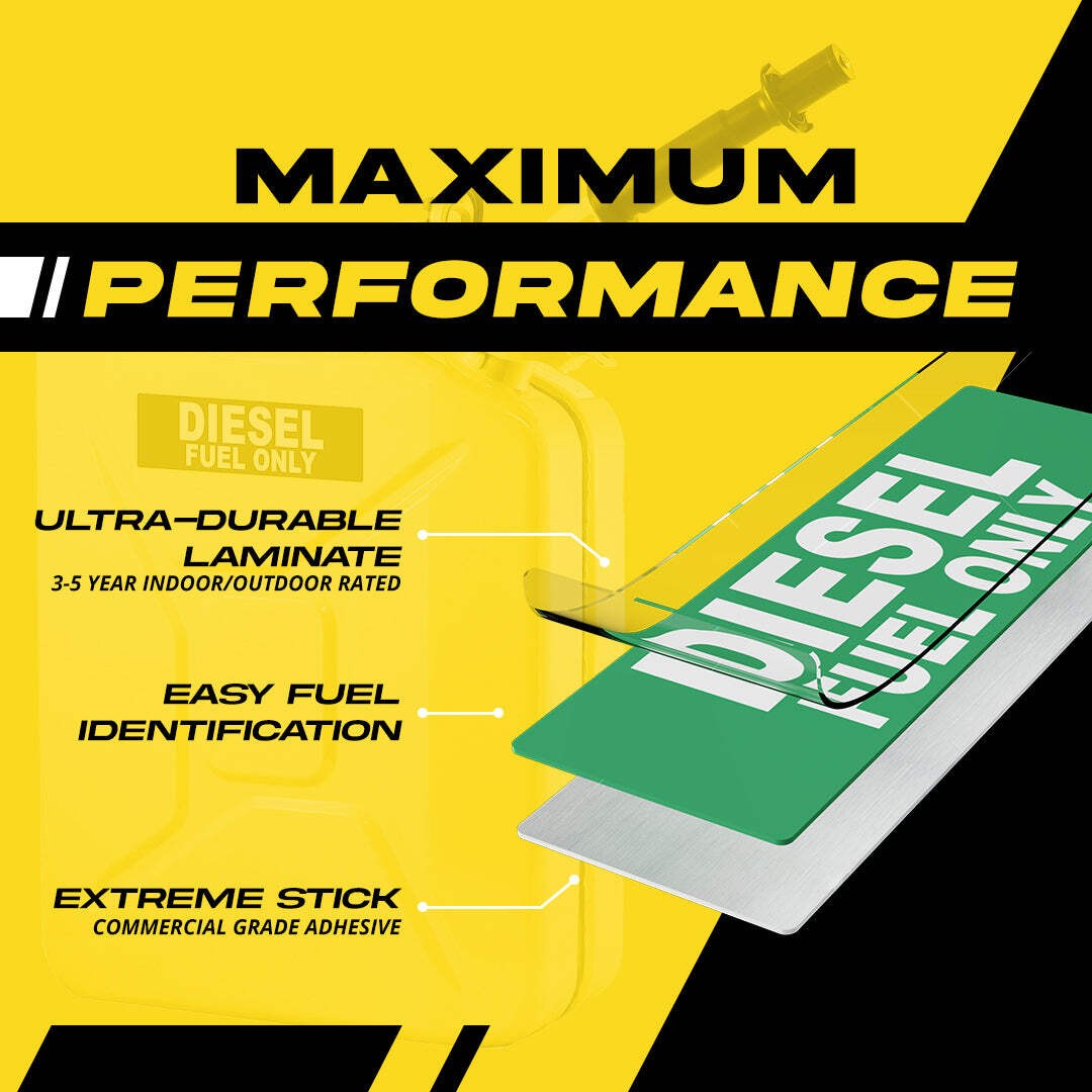 Diesel Only, Gas Only, Mixed Only Sticker – Essential Variety Pack – 2 Label of