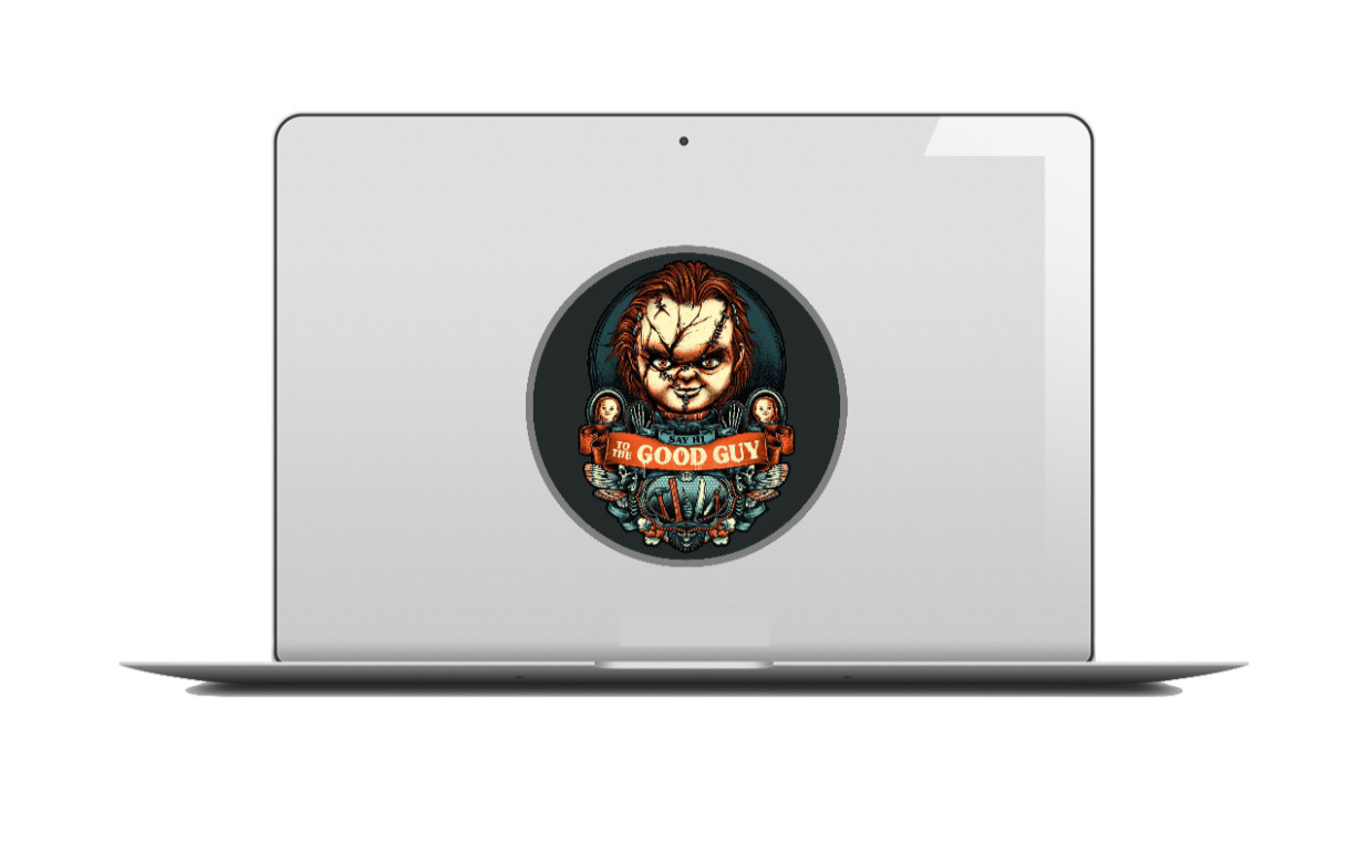 Halloween – Chucky The Good Guy – 4" Decal Car Truck Cooler Laptop Decor Bag Jar