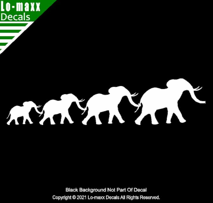 Elephant Family Daddy Momma Children Unique Durable Die Cut Vinyl Decal Art