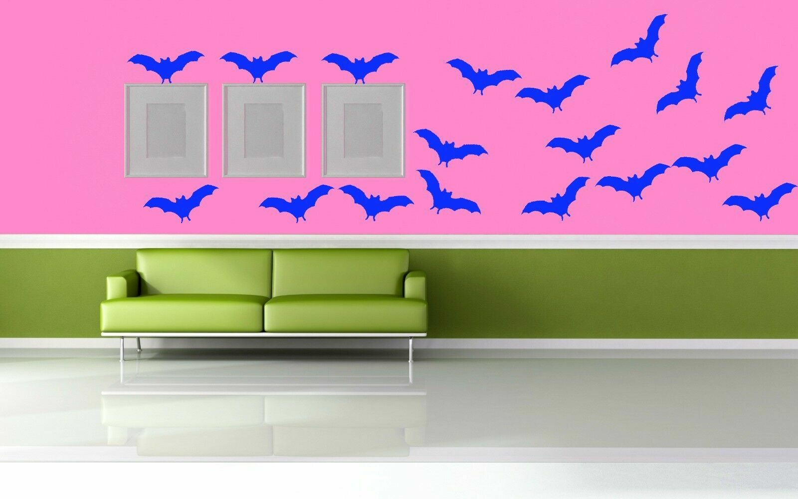 3.9" X 2" Flying Bats Home Office Wall Bathroom Window Vinyl Decal Sticker Decor