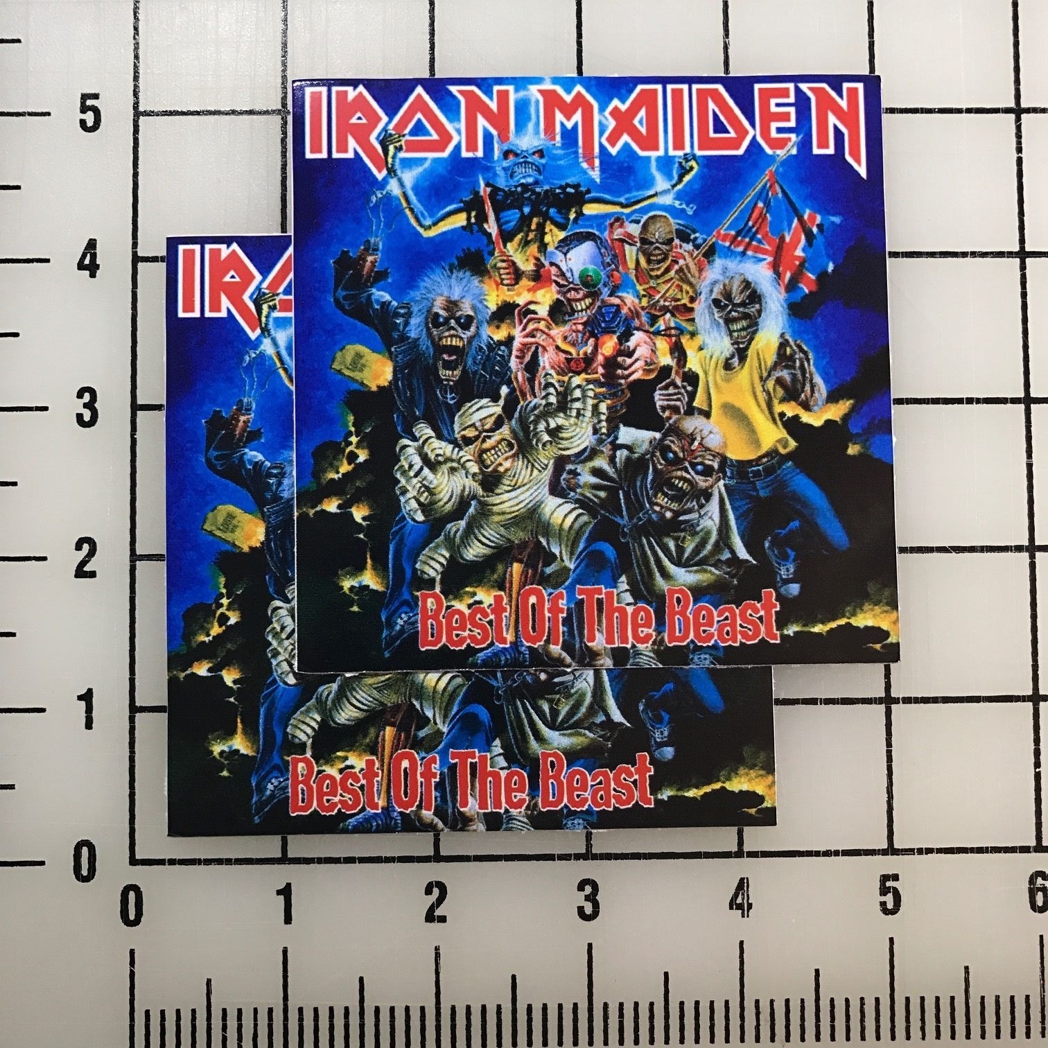 Iron Maiden Best of the Beast 4" Wide Vinyl Decal Sticker BOGO