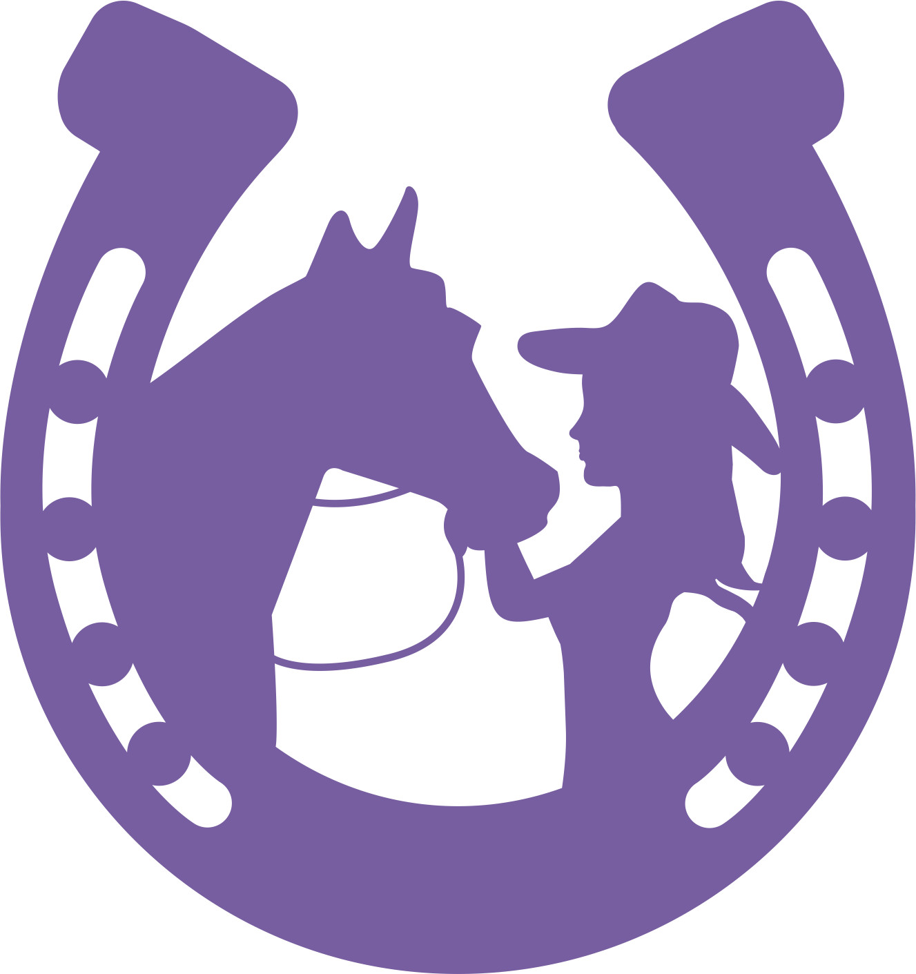 Horseshoe Cowgirl Vinyl Decal Sticker Yeti Car SUV Truck Window Tablet Laptop