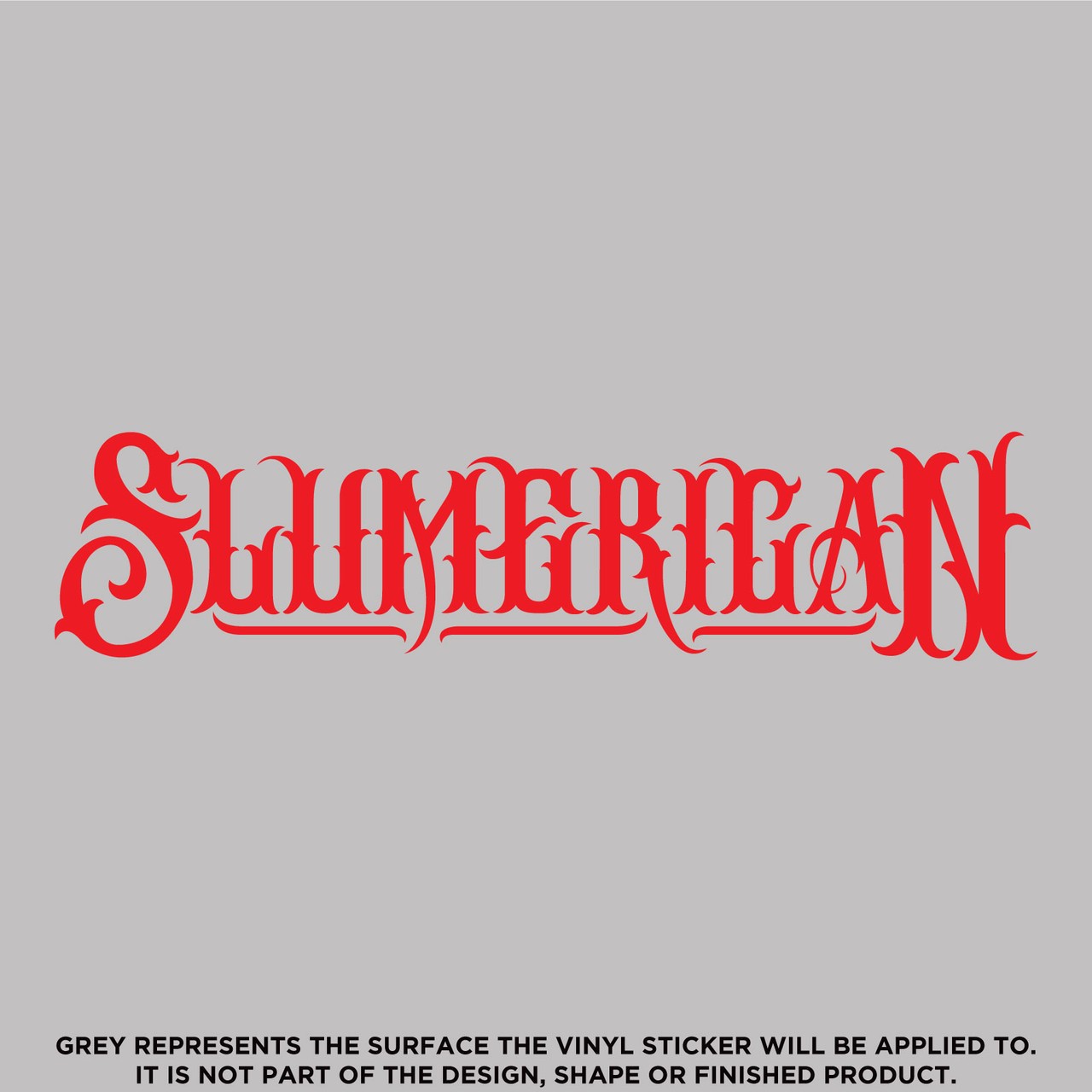 Slumerican Text, Die Cut High Quality Vinyl Sticker Decal