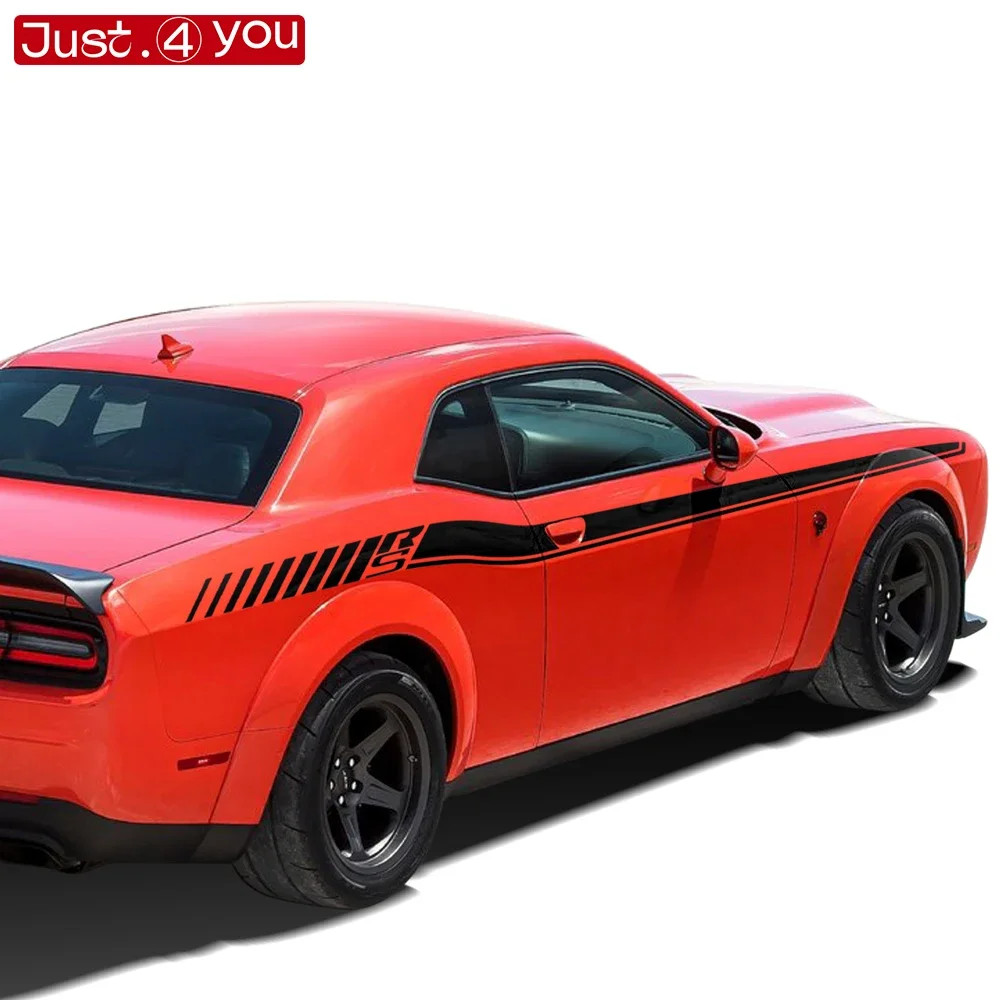 Aftermarket Dodge Challenger Body Side Accent Stripe Decal Kit – Door & Waist Li