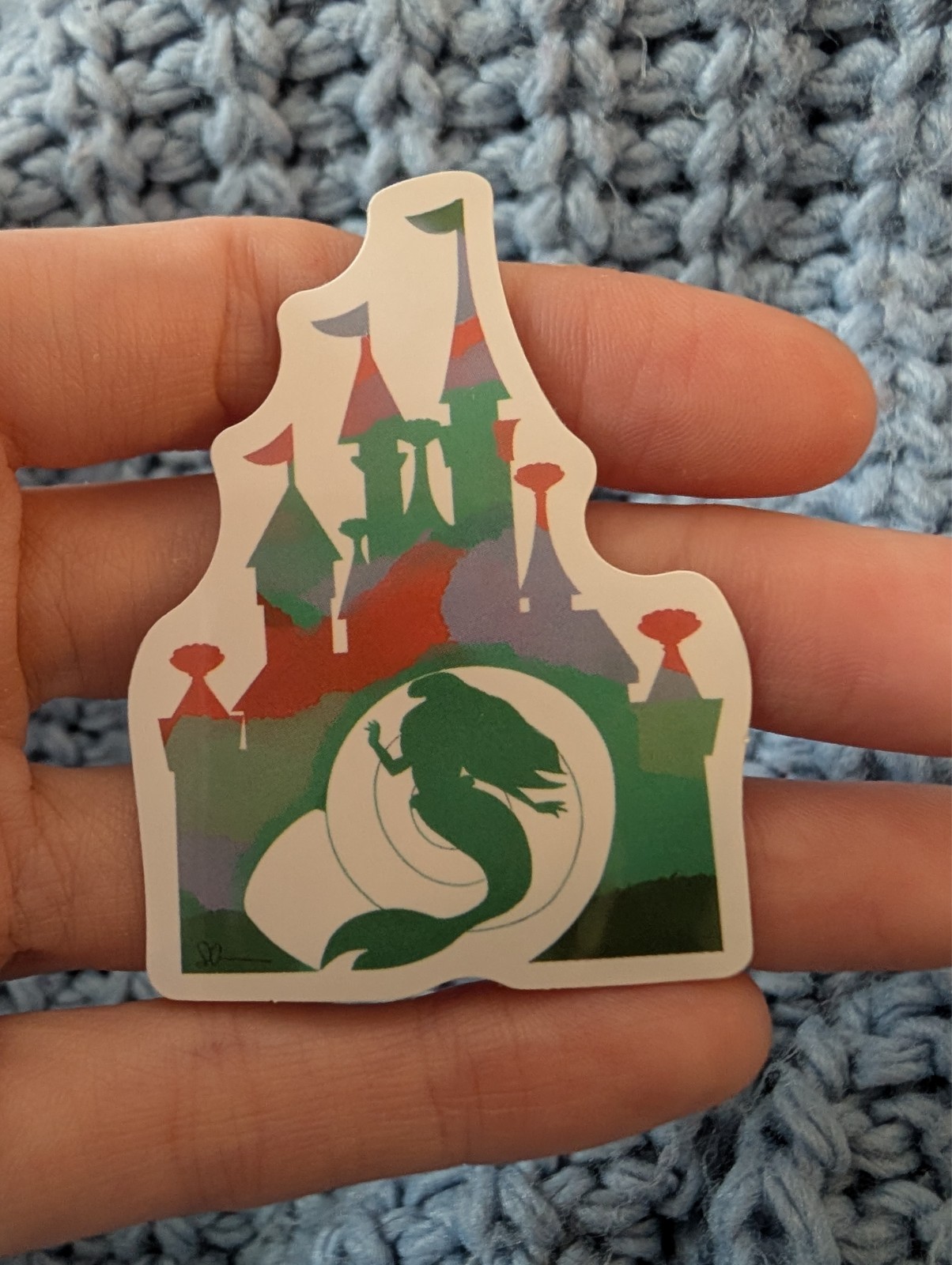 Disney parks, Disneyland, Disneyworld, Castle, Little mermaid, Vinyl Sticker