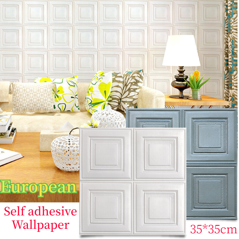 3D Wall Sticker Self Adhesive Wallpaper Waterproof Room Ceiling Foam Panel Decor