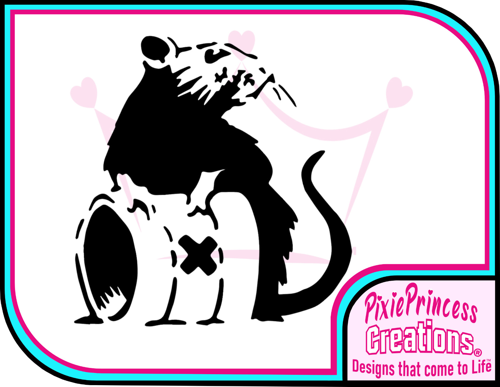 Banksy Rat Waste A Vinyl Sticker Wall Art Poster Car Van Home Decor Room Decal
