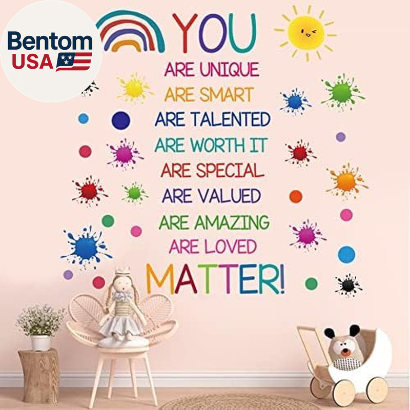 Colorful Inspirational Quote Wall Decals Motivational Phrase Wall Decor Sticker