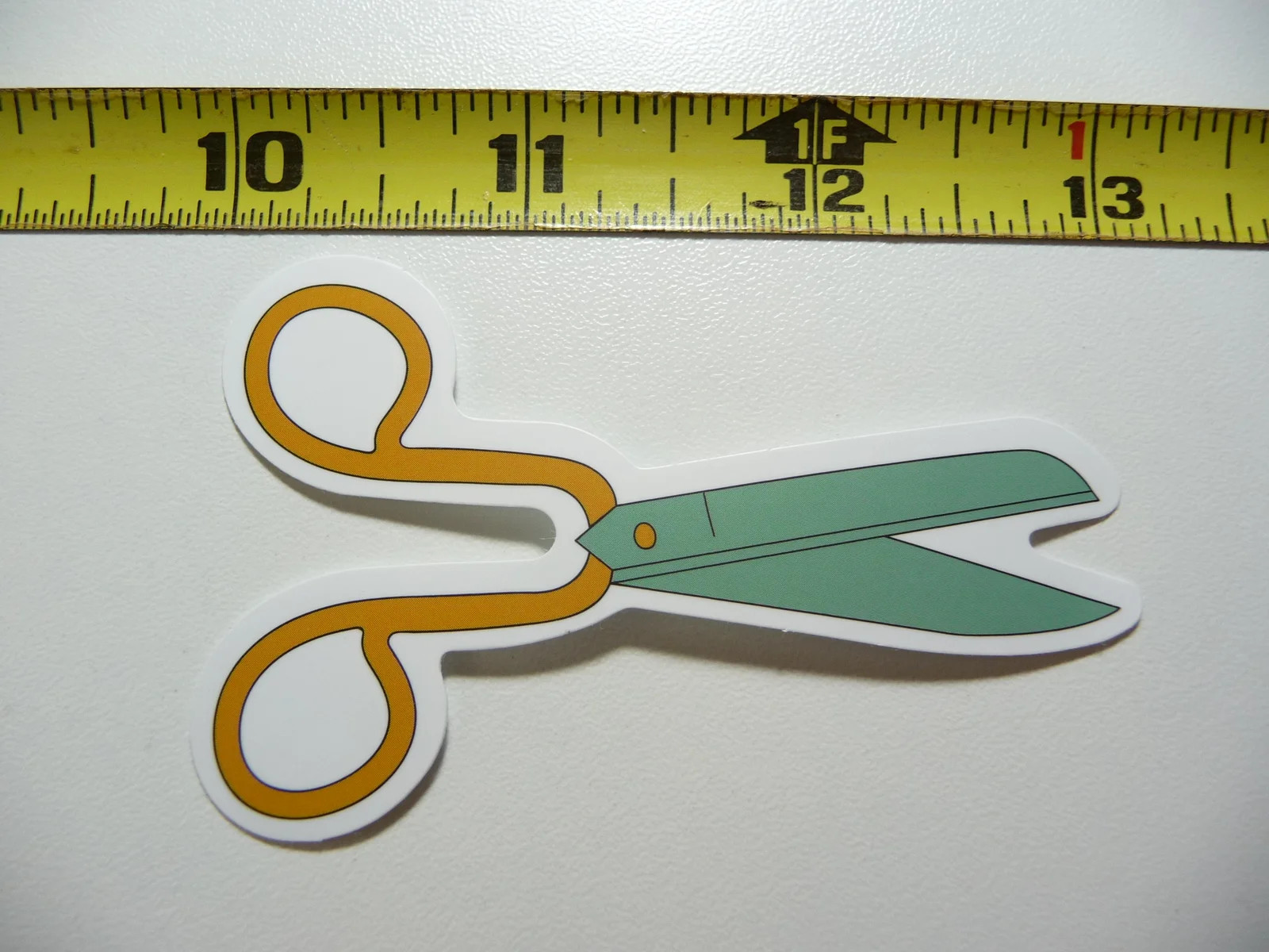 CUTTING SCISSORS FABRIC SMALL STICKER DECAL SEWING SEW CLOTHING SEAMSTRESS