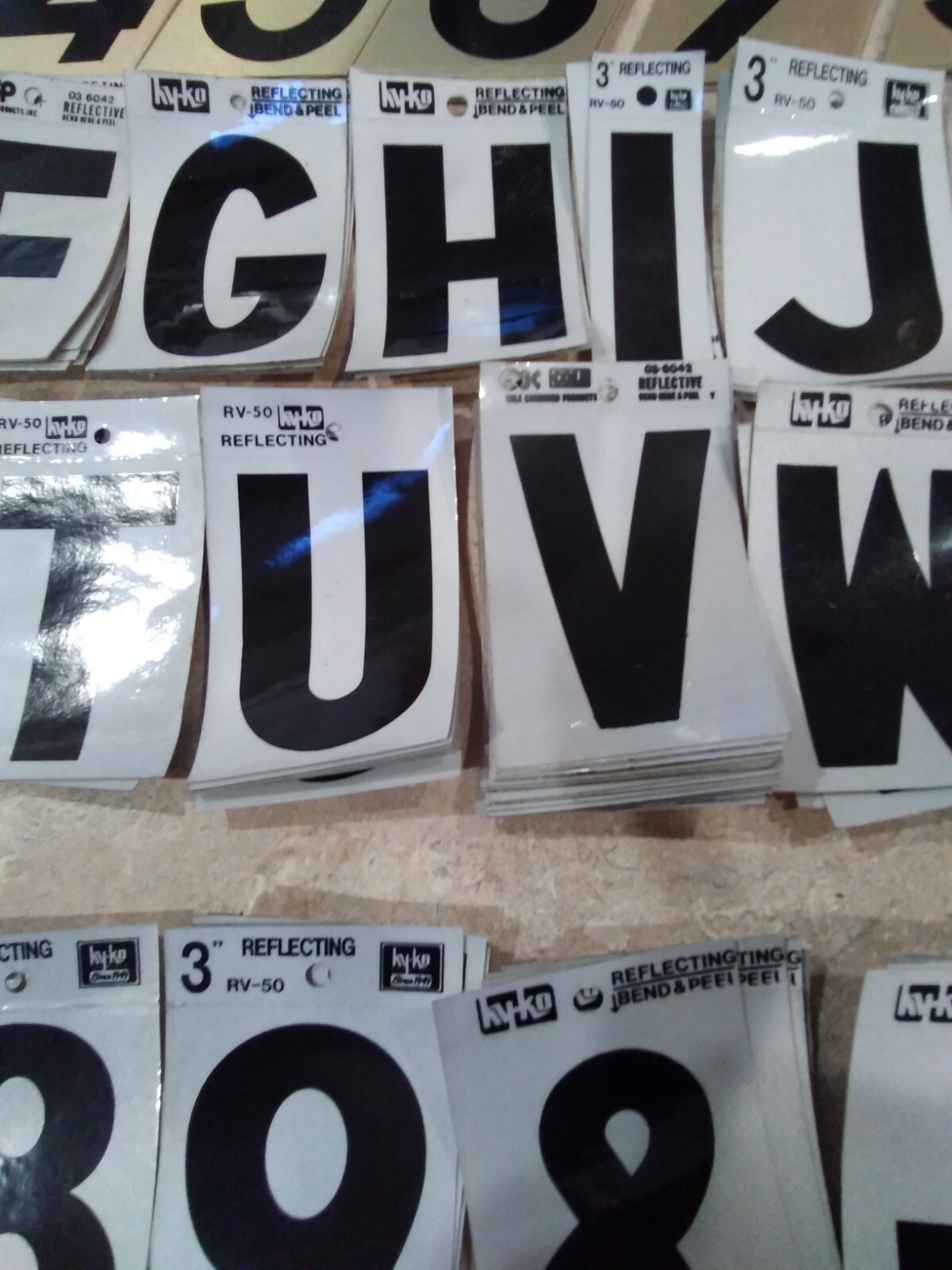 Assorted Vinyl and Metal Self Adhesive Letters & Numbers 3"+ 4" Tall 400+