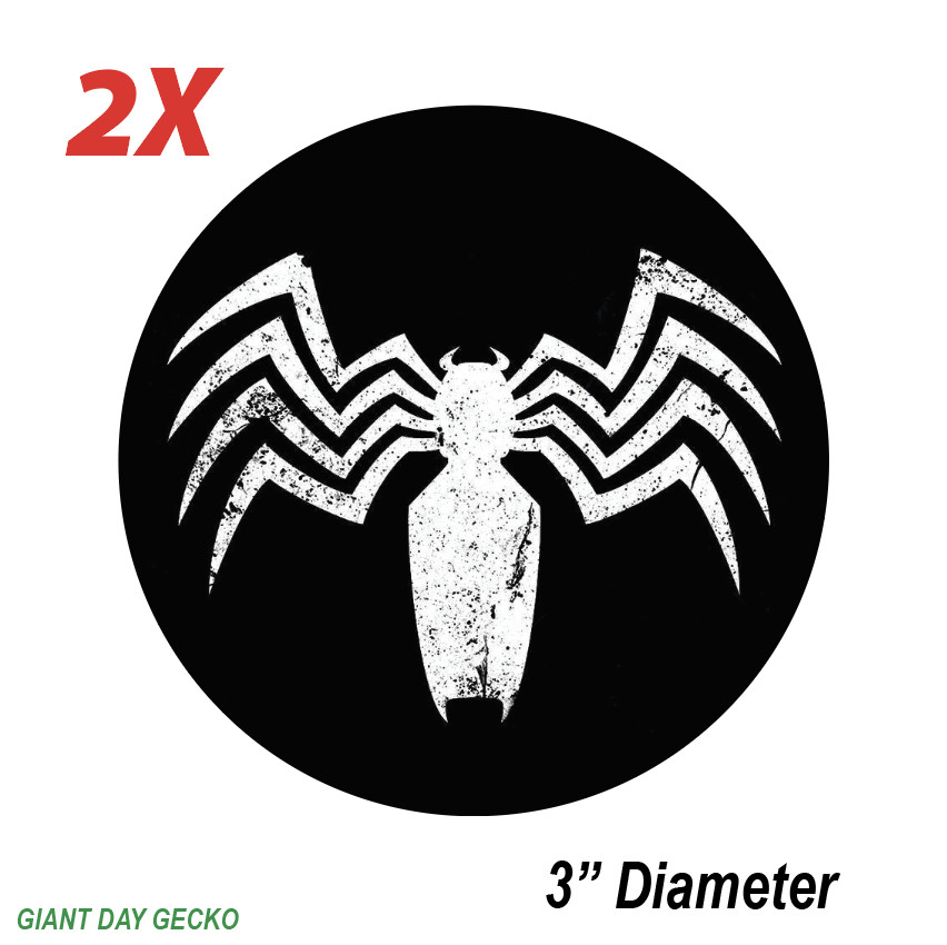 (2) Venom Spiderman Superhero Villain car Laptop Wall Sticker Decal USA