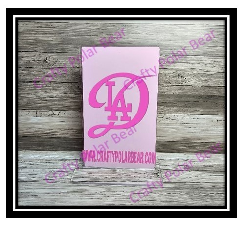 LA Dodgers Vinyl Die Cut Laptop Car Truck SUV Boat Window Decal Sticker Pink