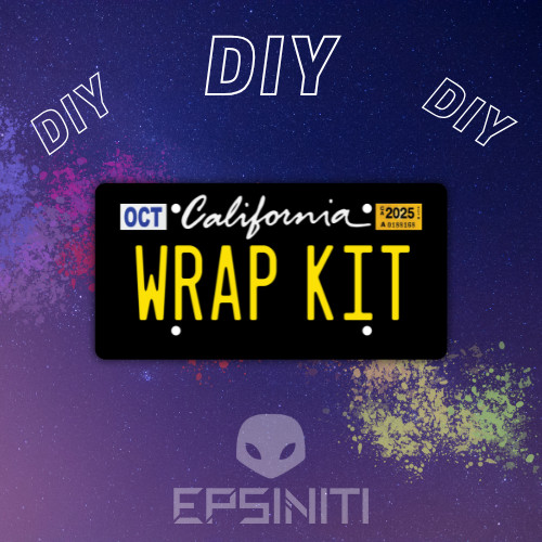 Lemon Yellow Gloss California Plate Wrap DIY Kit