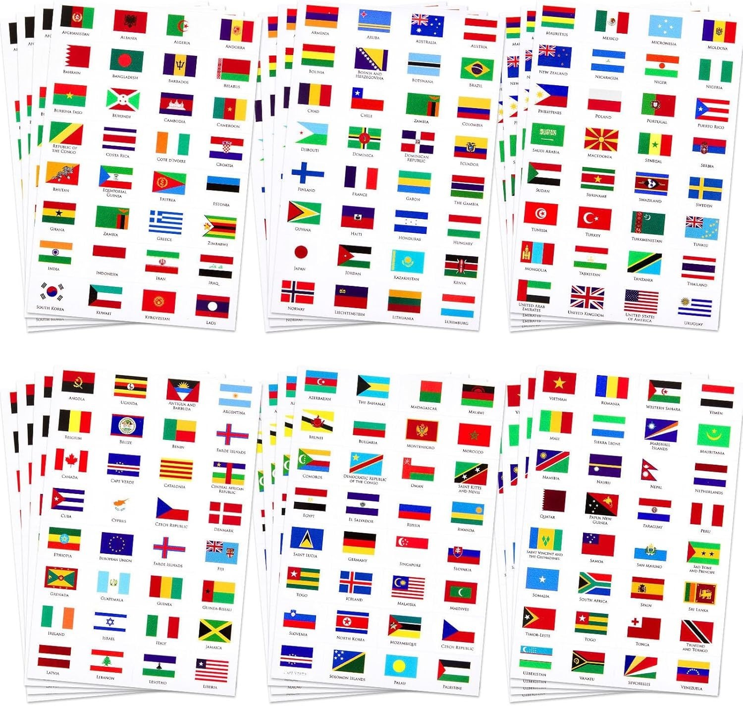 Outus World Flag Stickers Different Country Flag Stickers Flags of the World Cou