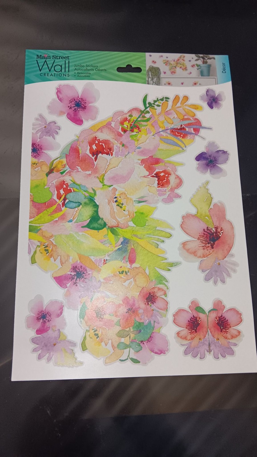 Main Street Wall Creations Floral Wall Decals Jumbo Removable Stickers Sheet