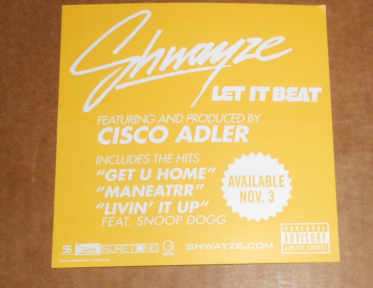 Shwayze Let it Beat Sticker Promo 5×5 RAP