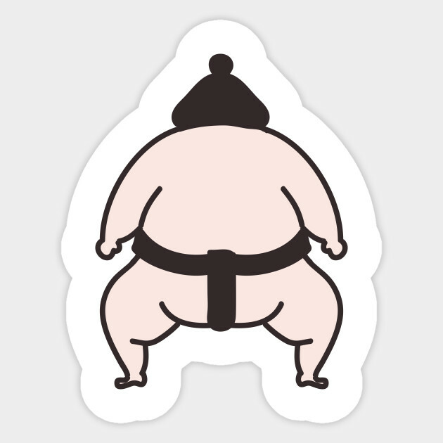 Funny Sumo Sport Fighter Wrestler Japan Decal Decor Bumper Laptop Vinyl Sticker