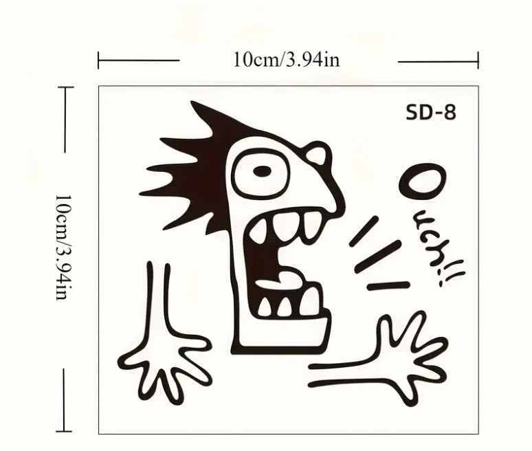 Funny Character Outlet Sticker Home Decor Living Room, Bedroom, Bathroom SD 8