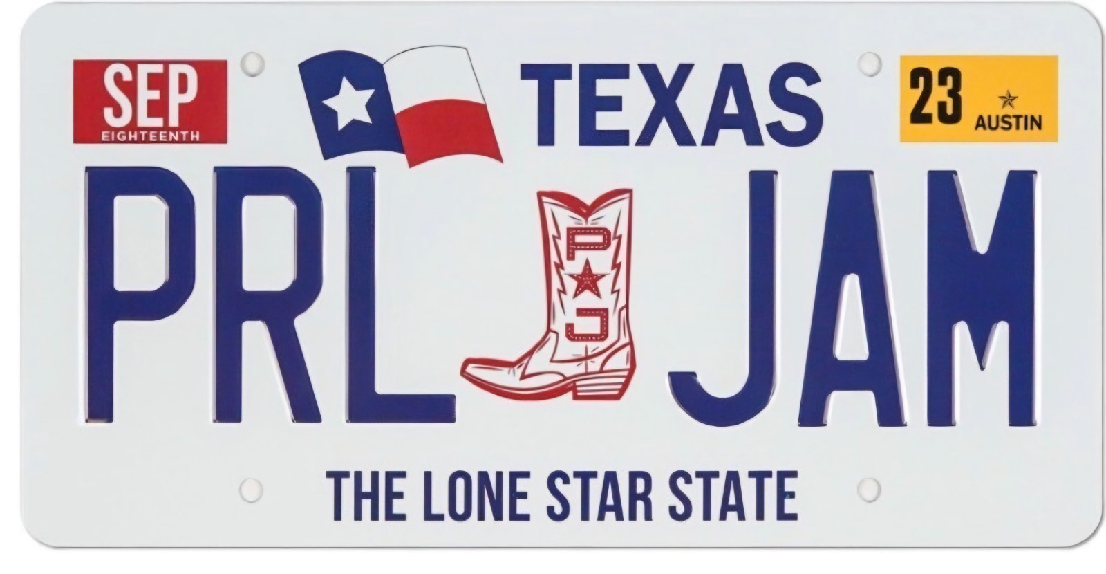 Pearl Jam Austin Texas 6"x3" Custom License 2023 Die-Cut Vinyl Sticker 9/18/23