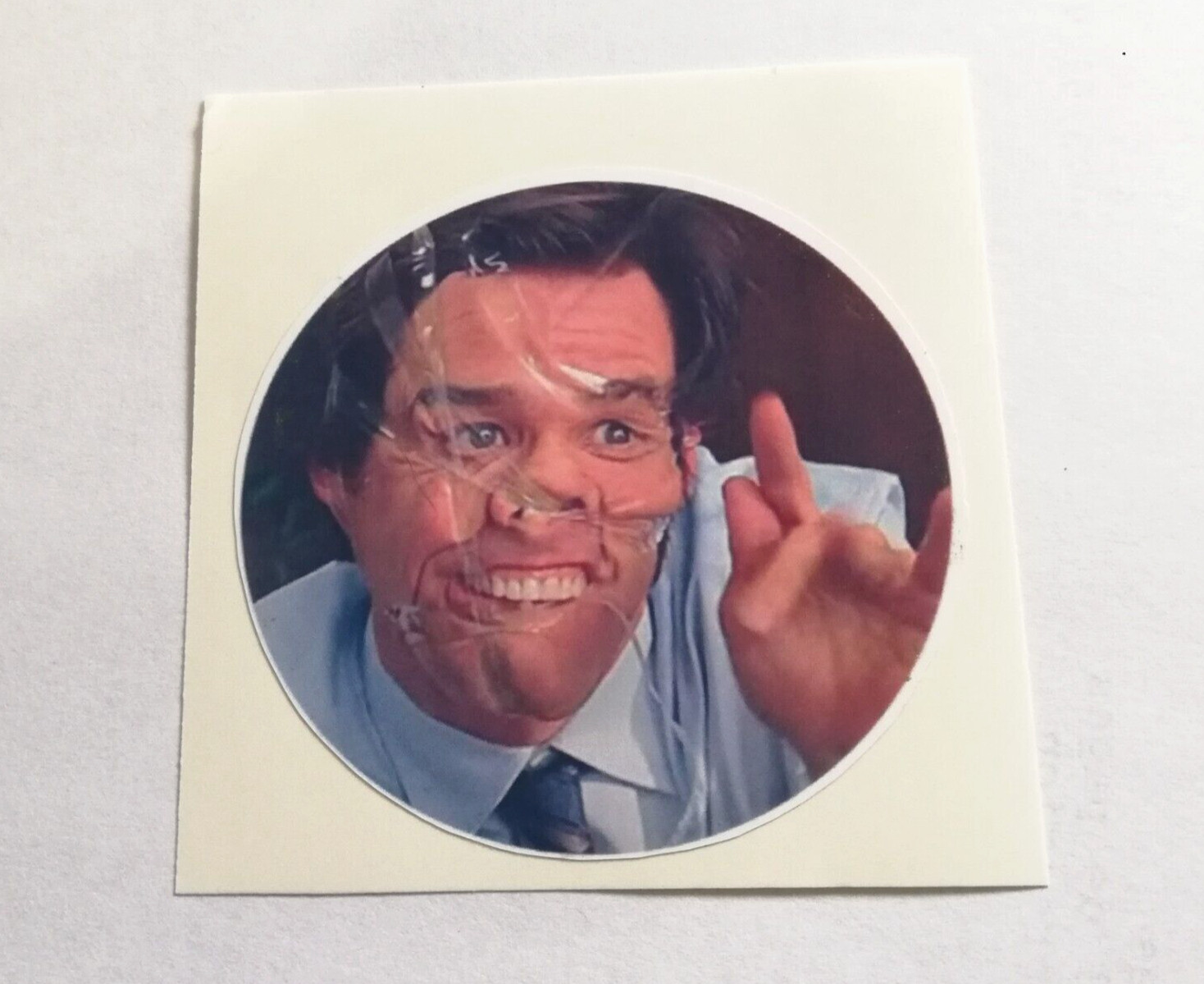 jim carry , yes man , scotch face , funny, sticker , sticker