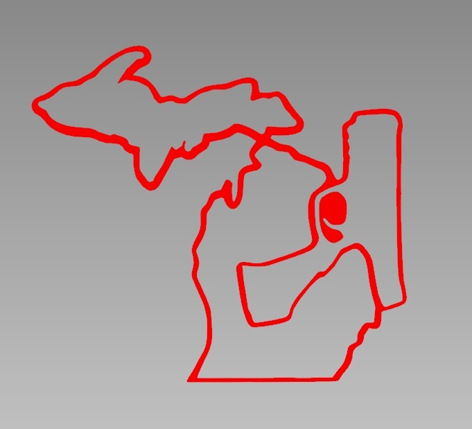 Michigan Bearing Arms Die Cut Window Sticker Decal – Multiple Colors
